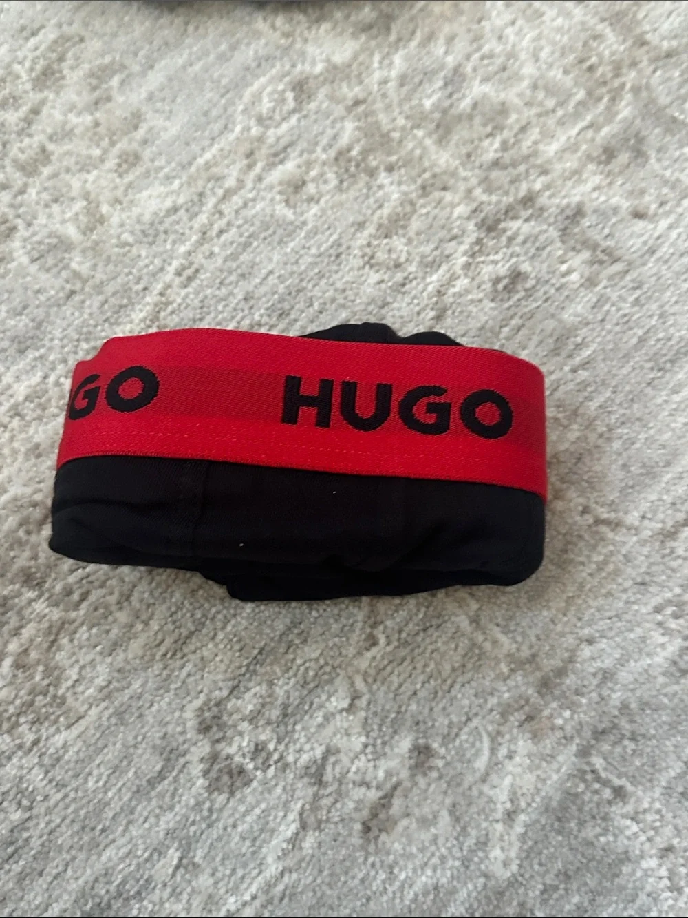HUGO Men’s Medium Triplet Pack Trunks Boxer with red Branded Waistband. NWT’s.